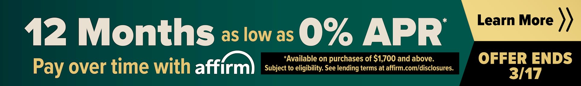 Banner for 03-03 Affirm 12 Months