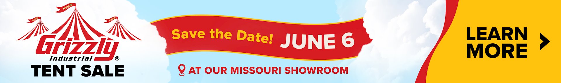 Banner for Tent Sale 2026 - Masthead 1 - Save the Date