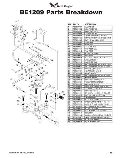 Part Diagram for BE1209