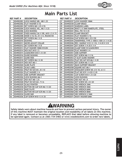 Part Diagram for D4902