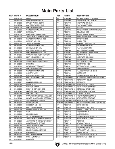 Part Diagram for G0457