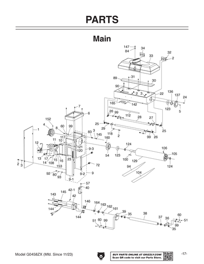 Part Diagram for G0458ZX