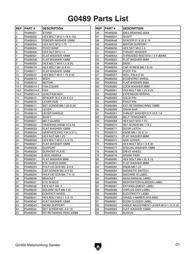 Part Diagram for G0489