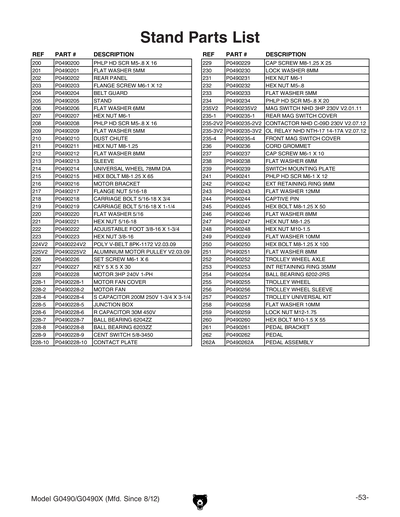 Part Diagram for G0490X