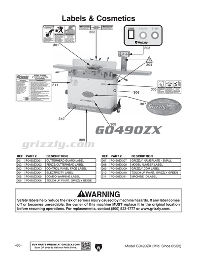 Part Diagram for G0490ZX