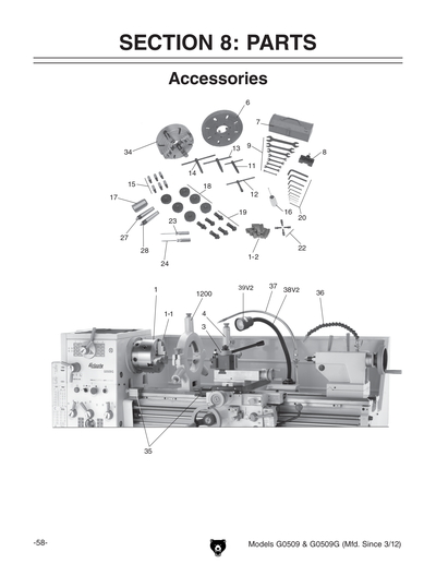 Part Diagram for G0509G