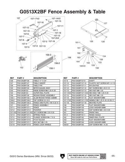 Part Diagram for G0513