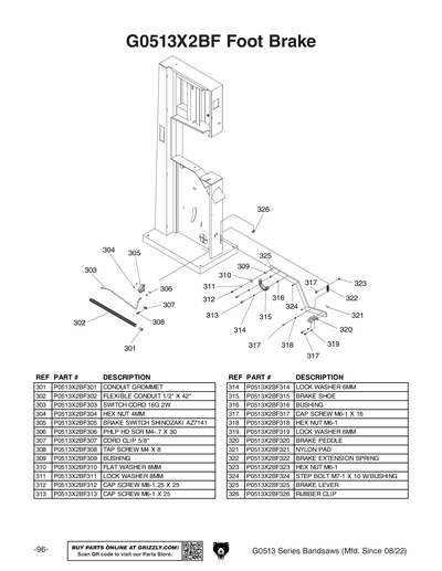 Part Diagram for G0513