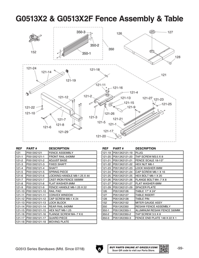 Part Diagram for G0513ANV