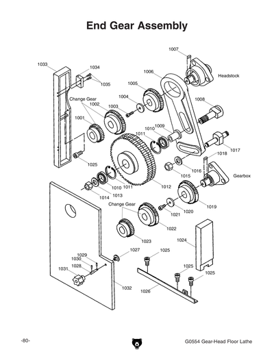 Parts for G0554 14