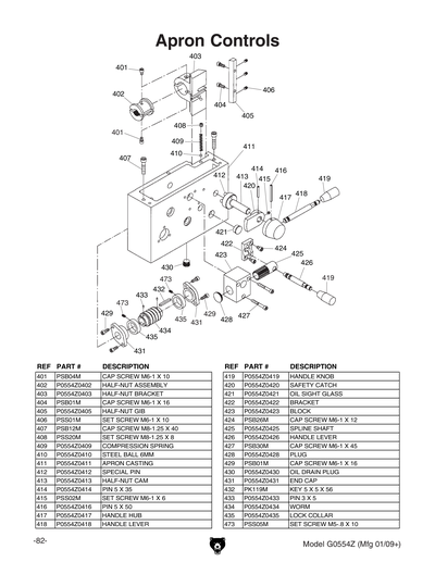 Part Diagram for G0554Z