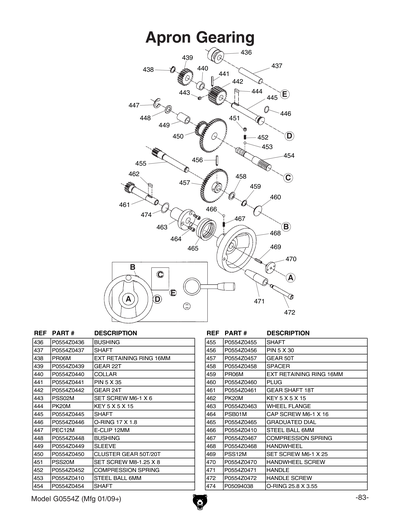 Part Diagram for G0554Z