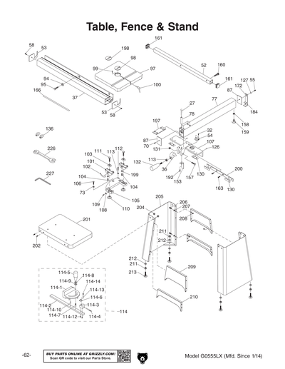 Part Diagram for G0555LX