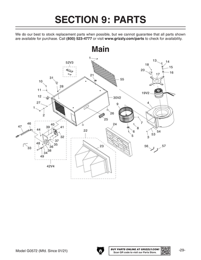 Part Diagram for G0572