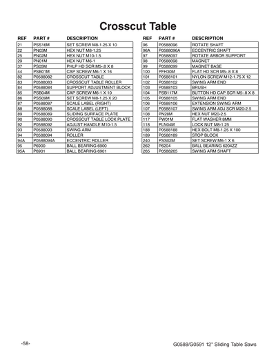 Part Diagram for G0591