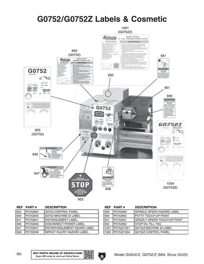 Part Diagram for G0602Z