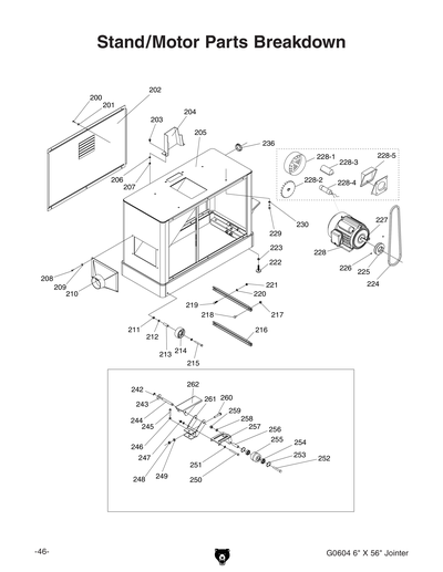Parts for G0604X 6