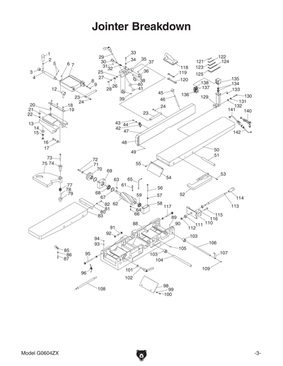 Part Diagram for G0604ZX