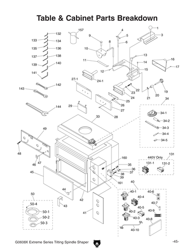Part Diagram for G0608X