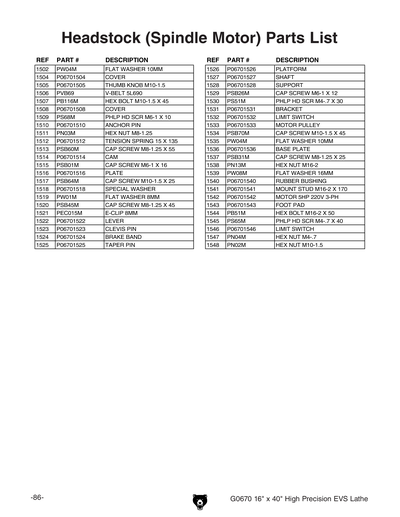 Part Diagram for G0670