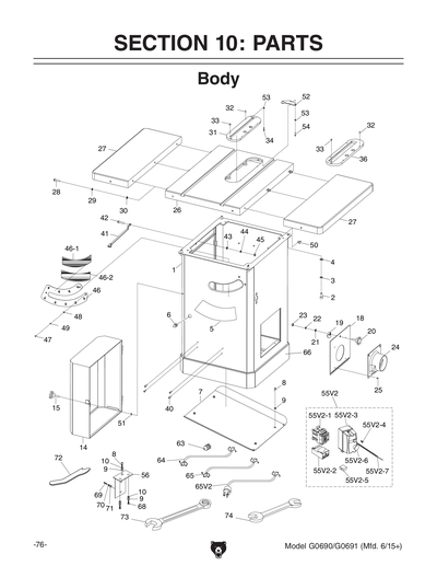 Part Diagram for G0691