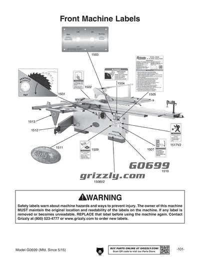 Part Diagram for G0699