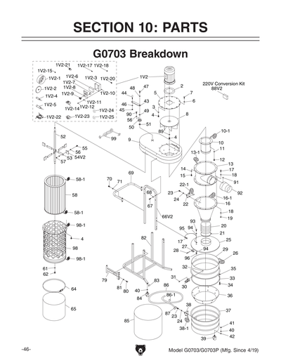 Part Diagram for G0703