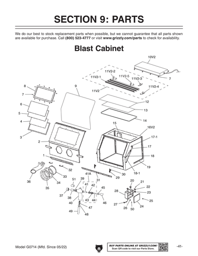 Part Diagram for G0714