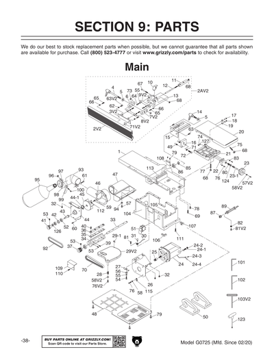 Part Diagram for G0725