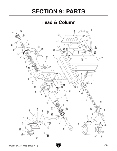 Part Diagram for G0727
