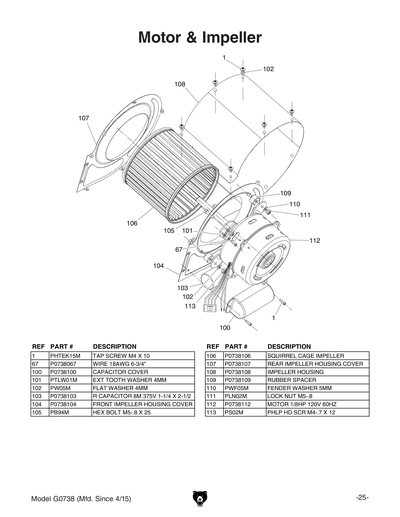 Part Diagram for G0738