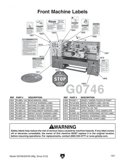 Part Diagram for G0749