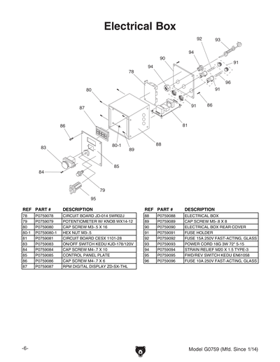 Part Diagram for G0759