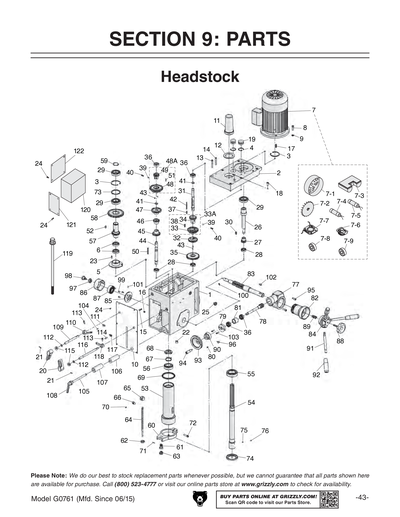 Part Diagram for G0761