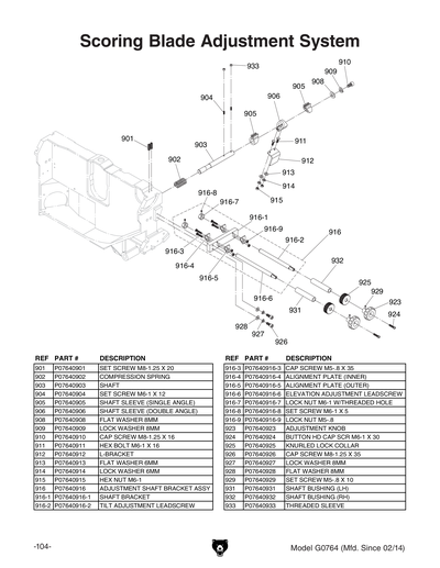 Part Diagram for G0764