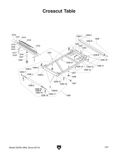 Part Diagram for G0764