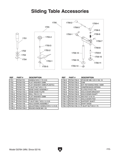 Part Diagram for G0764