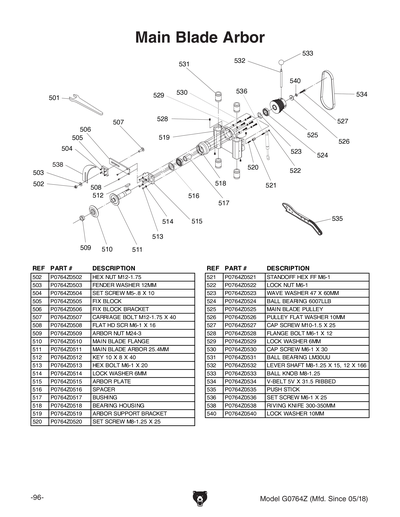 Part Diagram for G0764Z