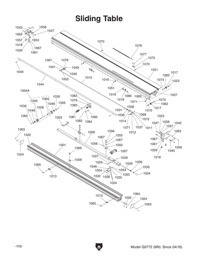 Part Diagram for G0772