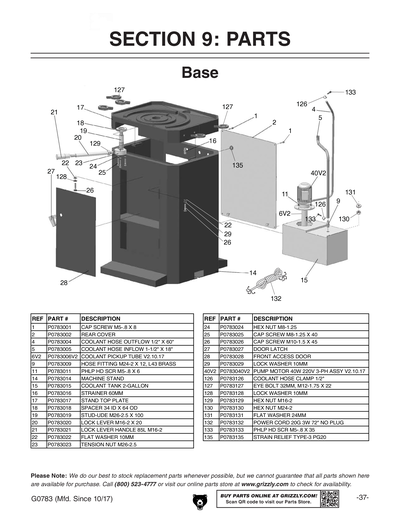 Part Diagram for G0783