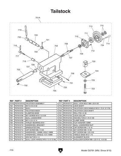 Part Diagram for G0791