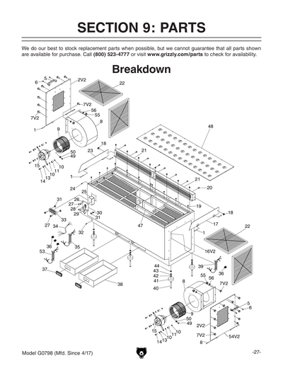 Part Diagram for G0798