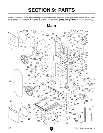 Part Diagram for G0803