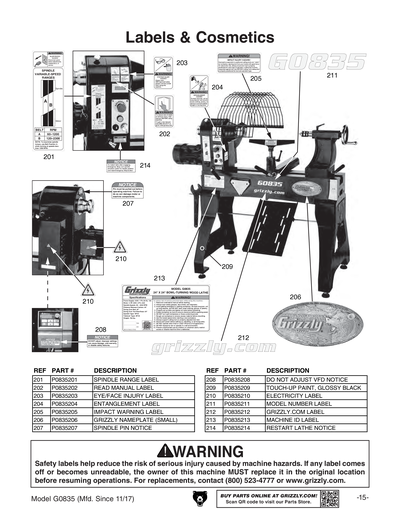 Part Diagram for G0835