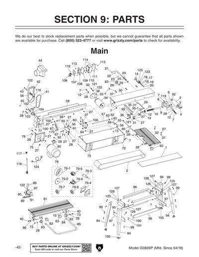 Part Diagram for G0839P