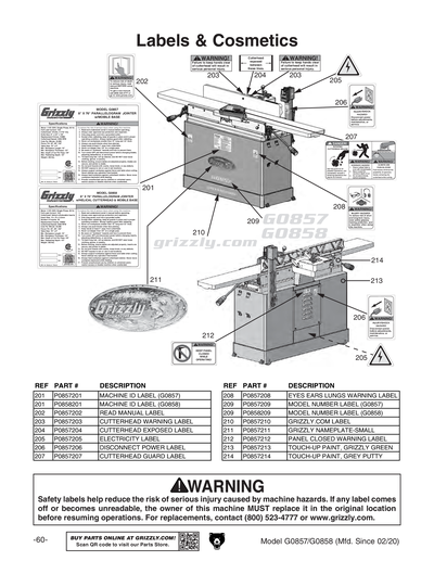 Part Diagram for G0857
