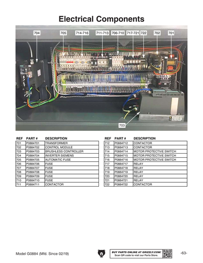 Part Diagram for G0884