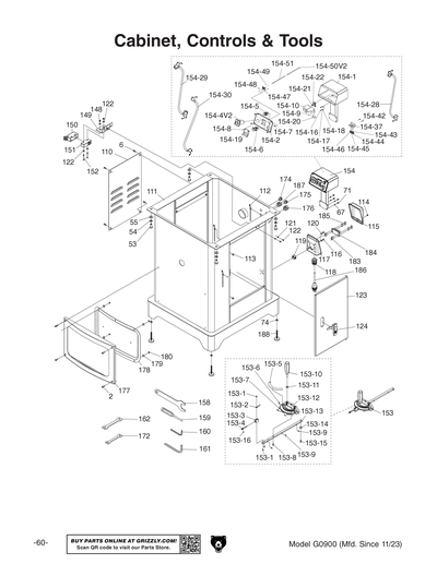 Parts for G0900 5 HP Deluxe Spindle Shaper - Grizzly Industrial, Inc.