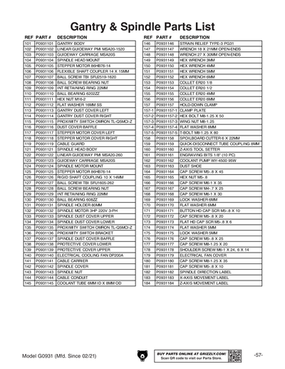Part Diagram for G0931