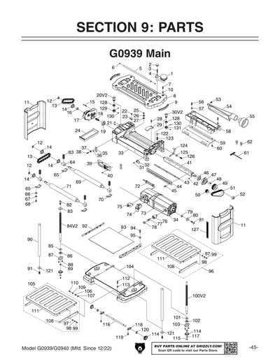 Part Diagram for G0940